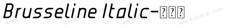 Brusseline Italic字体转换